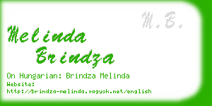 melinda brindza business card